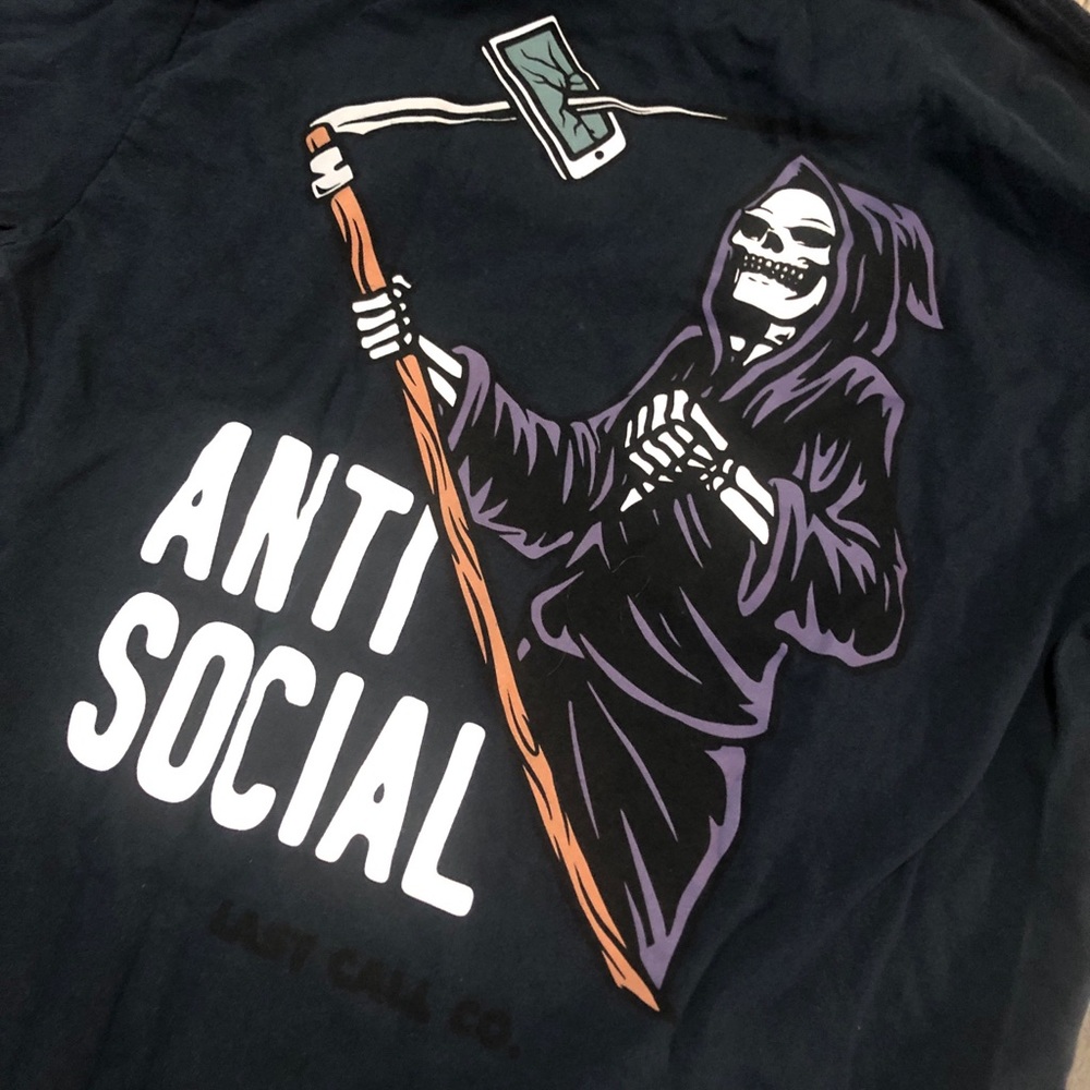 Anti Social Last Call Co. Long Sleeve Grim Reaper Shirt Men’s Small. - Picture 5 of 10